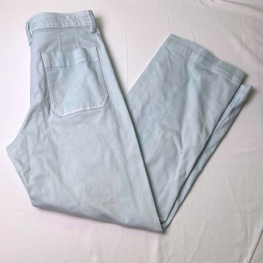 Banana Republic Womens Straight Fit Stretch Cotton Chino Pants Size 8 Light Blue